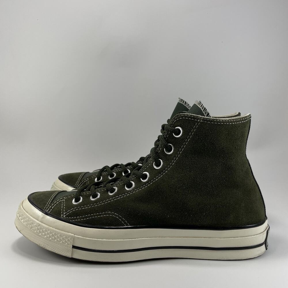 Converse Chuck Taylor 70 HI 'Utility Green' Suede Sneaker Mens Size 8, Womens 10 - Picture 3 of 11